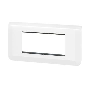  SUPPORT+PLAQUE 4 MOD H BLANC 