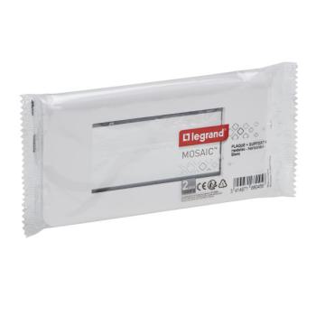  SUPPORT+PLAQUE 4 MOD H BLANC 