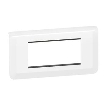  SUPPORT+PLAQUE 4 MOD H BLANC 