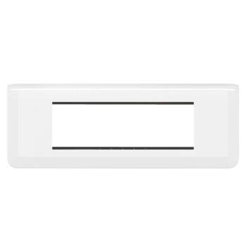  SUPPORT+PLAQUE 6 MOD H BLANC 