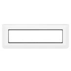  SUPPORT+PLAQUE 8 MOD H BLANC 