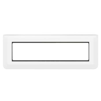  SUPPORT+PLAQUE 8 MOD H BLANC 