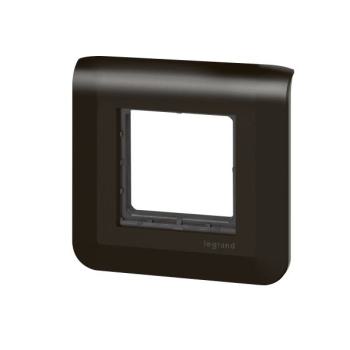  SUPPORT V+PLAQUE 2 MOD NOIR 