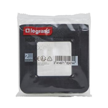  SUPPORT V+PLAQUE 2 MOD NOIR 