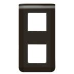  SUPPORT+PLAQUE 2X2MOD V NOIR 