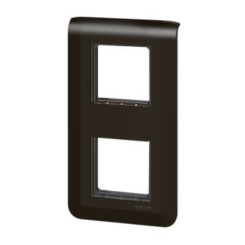  SUPPORT+PLAQUE 2X2MOD V NOIR 