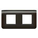  SUPPORT+PLAQUE 2X2MOD H NOIR 