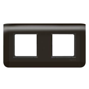  SUPPORT+PLAQUE 2X2MOD H NOIR 