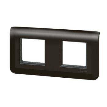  SUPPORT+PLAQUE 2X2MOD H NOIR 