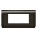  SUPPORT+PLAQUE 4 MOD H NOIR 