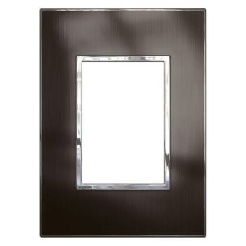  3 MOD PLAQ SQ 2 X 4 BLACK 