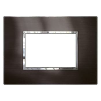  3 MOD PLAQ SQ 2 X 4 BLACK 
