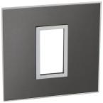  1 MOD 1G PLAQ SQ BLACK 