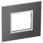  2 MOD 1G PLAQ SQ BLACK 
