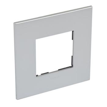  2 MOD 1G PLAQ SQ SOFT ALU 