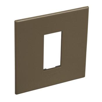 1 MOD 1G PLAQ SQ DARK BRONZE 