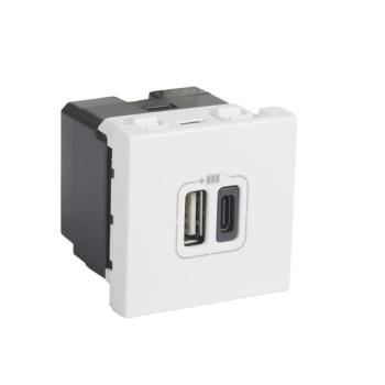  CHARG 2M 2USB A+C 3A 15W BL 