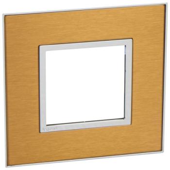  PLATE 2 SQ MOD F-G GOLD BRASS 