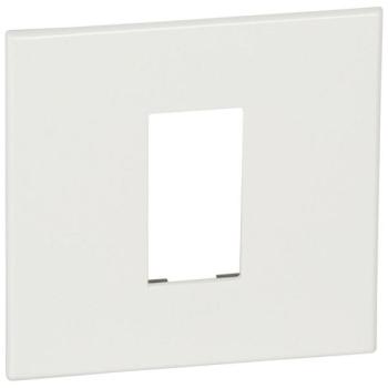 PLATE FOR 1 SQ MOD SCH WHITE 