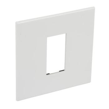  PLATE FOR 1 SQ MOD SCH WHITE 