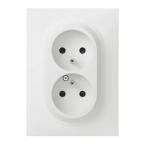  PRISE 2X2P+T 1POSTE  BLANC 