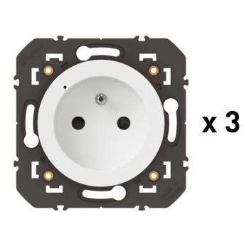  PACK EXT. 3 PRISES BLANC 