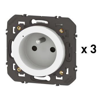  PACK EXT. 3 PRISES BLANC 