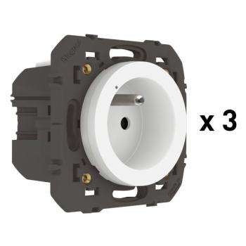  PACK EXT. 3 PRISES BLANC 