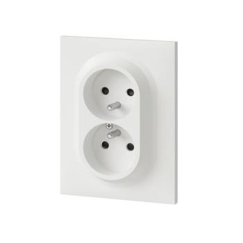  PRISE 2X2P+T 1POSTE ONE BLANC 