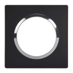  PLAQUE 1P NOIR VELOURS CHROME 