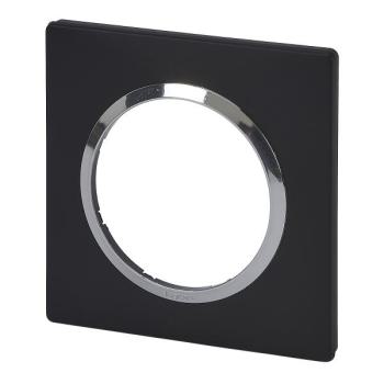  PLAQUE 1P NOIR VELOURS CHROME 