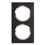 PLAQUE 2P NOIR VELOURS CUIVRE 