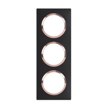  PLAQUE 3P NOIR VELOURS CUIVRE 