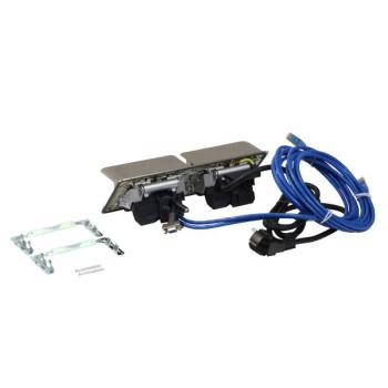  POPUP INOX 1PC+2RJ45+1VGA+JCK 
