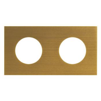  PLAQUE 2X2P+T EPURE BRONZE 