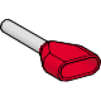  Embout D moyen 1mm rouge DIN 