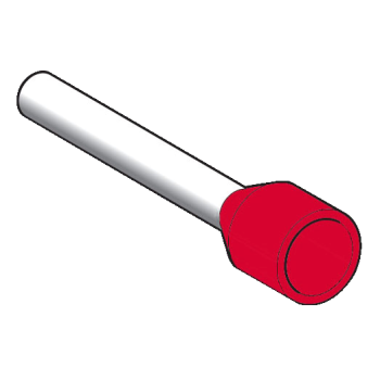  Embout long 1mm rouge DIN 