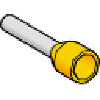  Embout court 1mm rouge DIN 