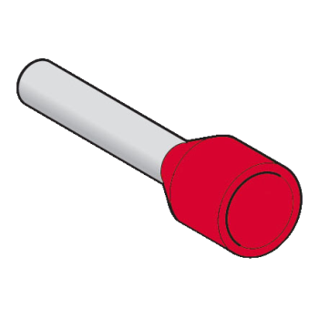  Embout court 1mm rouge DIN 