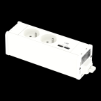  Module M 2PC+USB A+C - Blanc 