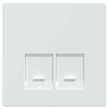  Enjo simple RJ45x2 blanc lotus 