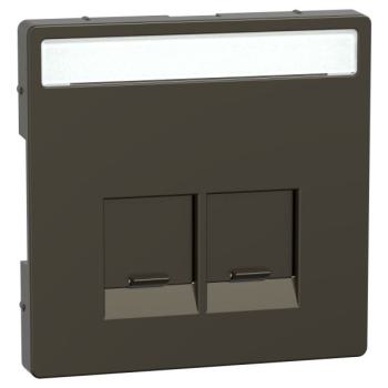  Enjo �tiquette RJ45x2 mocca 