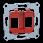  Mca RJ45x2 Keystone rouge 