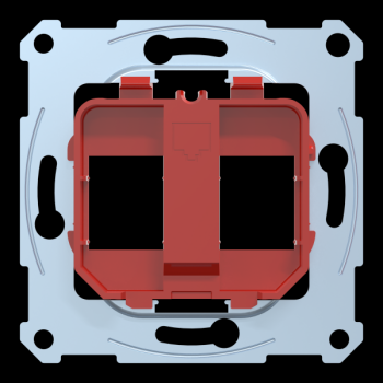  Mca RJ45x2 Keystone rouge 