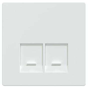  Enjo simple RJ45x2 blanc lotus 