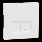  Enjo simple RJ45x2 blanc mat 