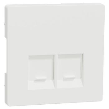  Enjo simple RJ45x2 blanc mat 