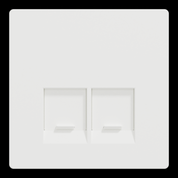  Enjo simple RJ45x2 blanc mat 