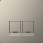  Enjo simple RJ45x2 nickel 