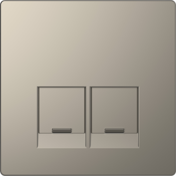  Enjo simple RJ45x2 nickel 